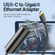 Перехідник USB 3.1 Type-C --> Ethernet RJ45 1000Mb Gigabit Vention чорний