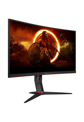 TFT 27" AOC C27G2Z3/BK, VA, 280Гц, 0,5ms, вигнутий, HDMIx2, DP, HAS, чорний з червоним