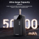 УМБ Choetech 50000mAh, 65W PD USB-C In/out, 2xUSB-A Li-pol чорна