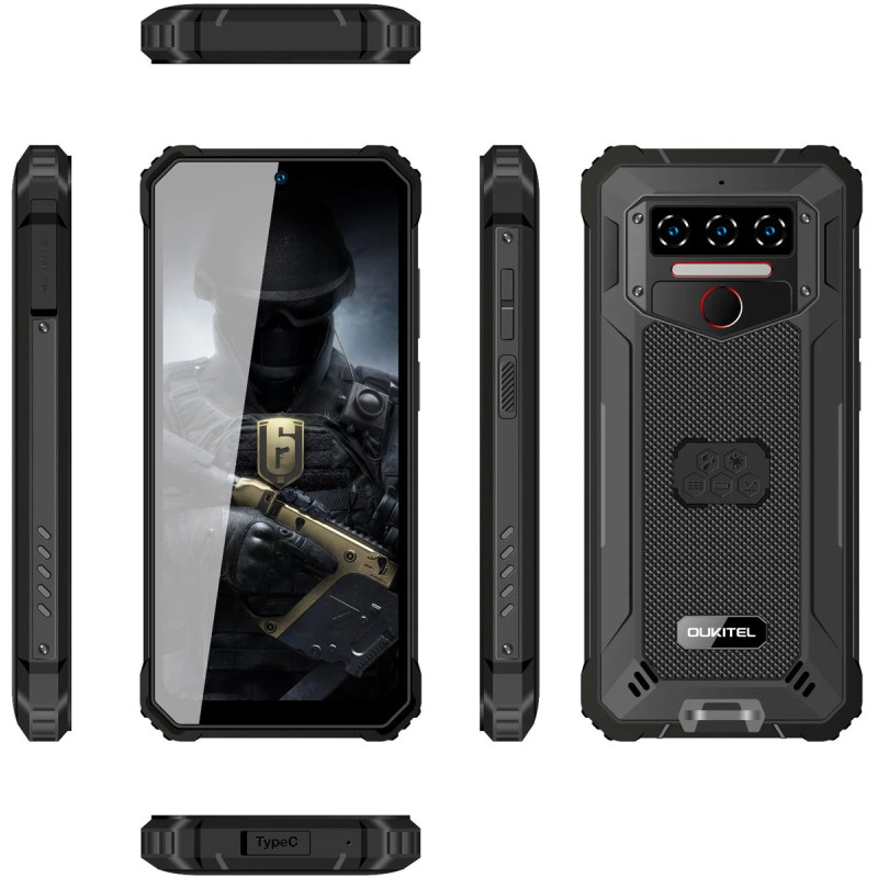 Смартфон Oukitel WP23 6.5“ HD+ /4GB/64GB / MTK 6765 / 10600mAh / 13+5Мп / IP69K/ NFC / Black