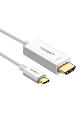 Кабель-Перехідник USB Type C to HDMI Cable Male to Male ABS Case 1.5m UGREEN MM121 Білий