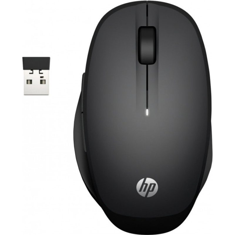 Мишка бездротова HP Dual Mode Black Mouse 300,Bluetooth, 3 кн., 1200-3600 dpi, чорна