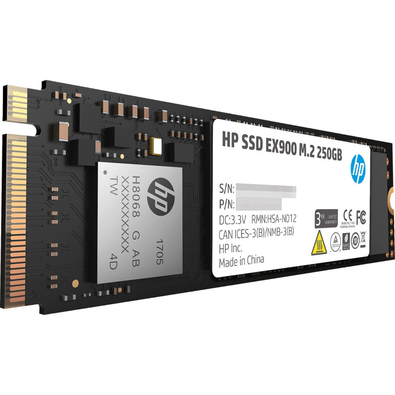 SSD 250Gb HP EX900 M.2 2280 PCIe Gen3 x4 3D NAND, Retail