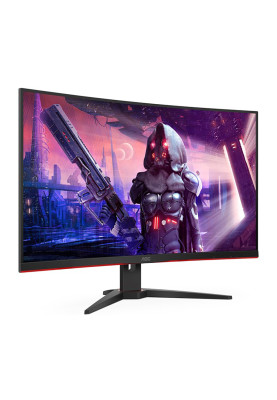 Монітор TFT 31.5" AOC C32G2AE/BK, VA, 165Гц, вигнутий, D-SUB, DP, HDMI x 2, колонки, чорний