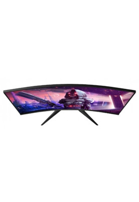 Монітор TFT 31.5" AOC C32G2AE/BK, VA, 165Гц, вигнутий, D-SUB, DP, HDMI x 2, колонки, чорний
