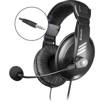 Навушники з мікрофоном Defender Gryphon 750 Black, 4-pin, кабель 2 м