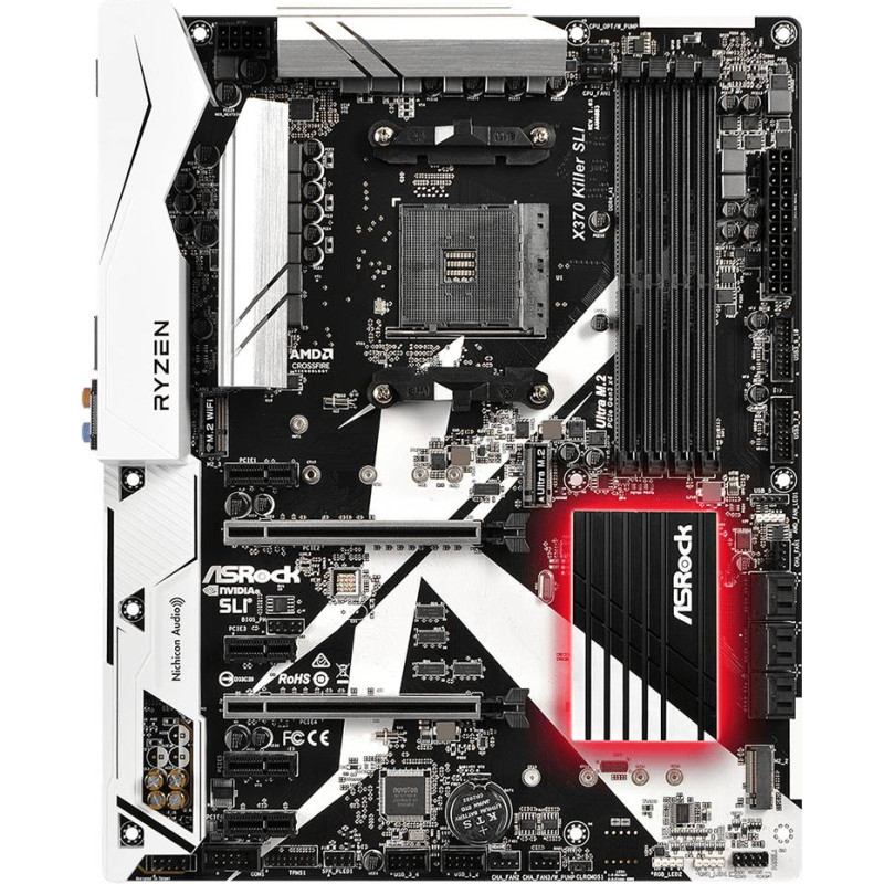 ASRock X370 KILLER SLI/REF(AM4,X370,4*DDR4, PCI-Ex16*2+x1*4, 6SATAIII, RAID, M.2, HDMI, Glan, ATX)