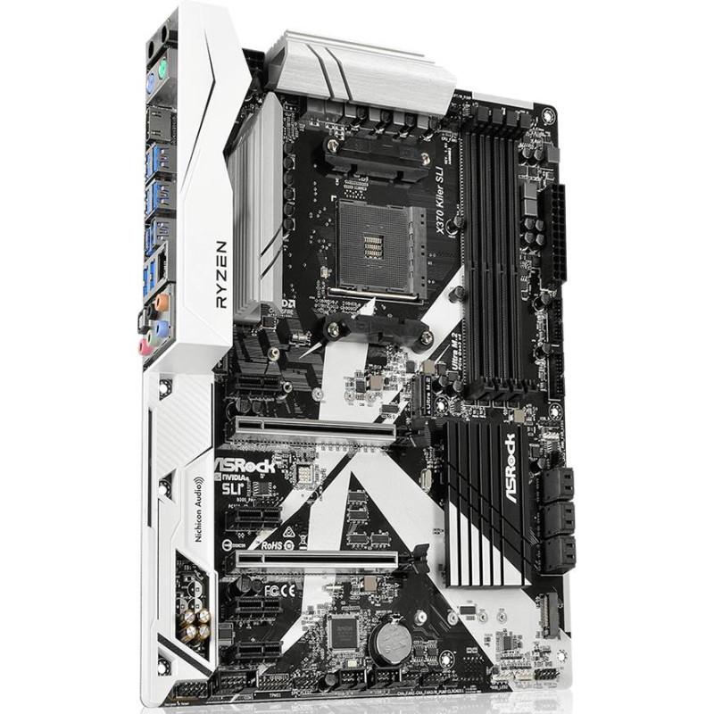 ASRock X370 KILLER SLI/REF(AM4,X370,4*DDR4, PCI-Ex16*2+x1*4, 6SATAIII, RAID, M.2, HDMI, Glan, ATX)