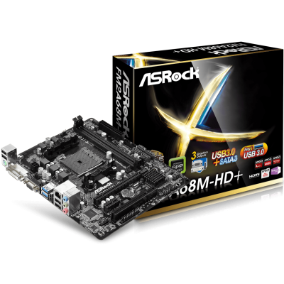 ASRock FM2A68M-HD+/REF (FM2+, A68, 2xDDR3, 4xSATAIII, RAID,1*PCI-E x16, 1 x PCI, GLan, mATX)