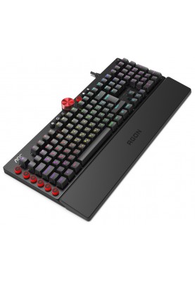 Клавіатура ігрова механічна AOC AGK700 Gaming RGB USB (Cherry Red Switch) підставка