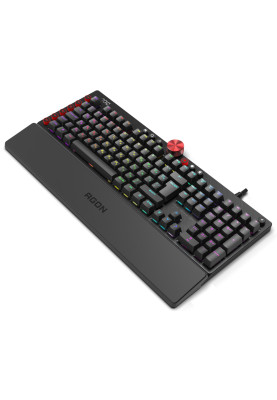 Клавіатура ігрова механічна AOC AGK700 Gaming RGB USB (Cherry Red Switch) підставка