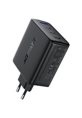 Зарядний пристрій 4xUSB 100W (3xUSB-C+USB-A) Gan A94 Fast Charger Black Acefast