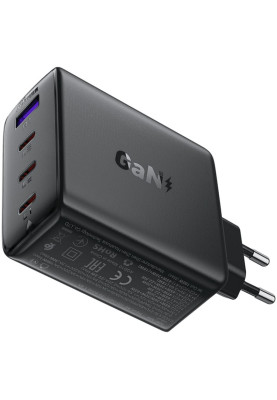 Зарядний пристрій 4xUSB 100W (3xUSB-C+USB-A) Gan A94 Fast Charger Black Acefast