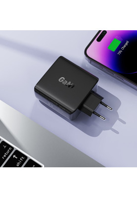 Зарядний пристрій 4xUSB 100W (3xUSB-C+USB-A) Gan A94 Fast Charger Black Acefast