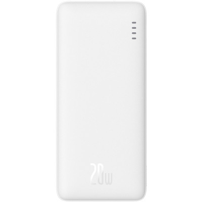 УМБ Baseus Airpow 10000mAh 20W PD,QC, USB-A, Micro-USB,USB-C In/Out White