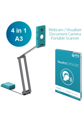 Сканер A3 Canon IRIScan Visualizer 7 Dyslexic (13MP,4K UltraHD,MIC, 4-in-1,USB,книжковий, блакитний)