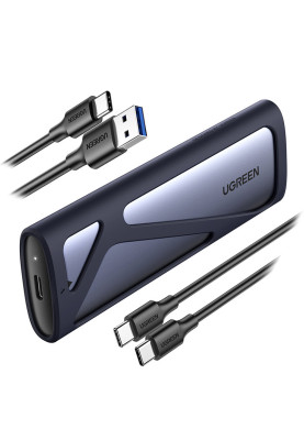 Зовнішня кишеня для SSD M.2 (NVME) M-KEY UGREEN 3.2 GEN2 CM400 сіра