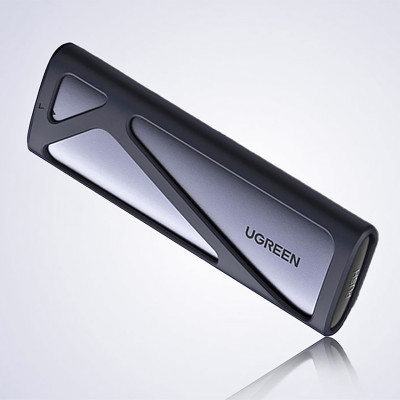 Зовнішня кишеня для SSD M.2 (NVME) M-KEY UGREEN 3.1 GEN2 CM400 сіра