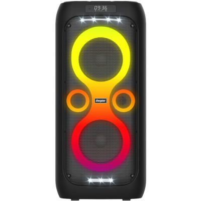 Акустична система 1.0 Energizer 50Вт Bluetooth 5.3/RMS/TF/USB/AUX/TWS/MIC, Dual 6.5” Drivers чорна