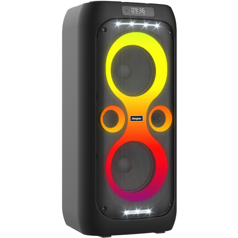 Акустична система 1.0 Energizer 50Вт Bluetooth 5.3/RMS/TF/USB/AUX/TWS/MIC, Dual 6.5” Drivers чорна