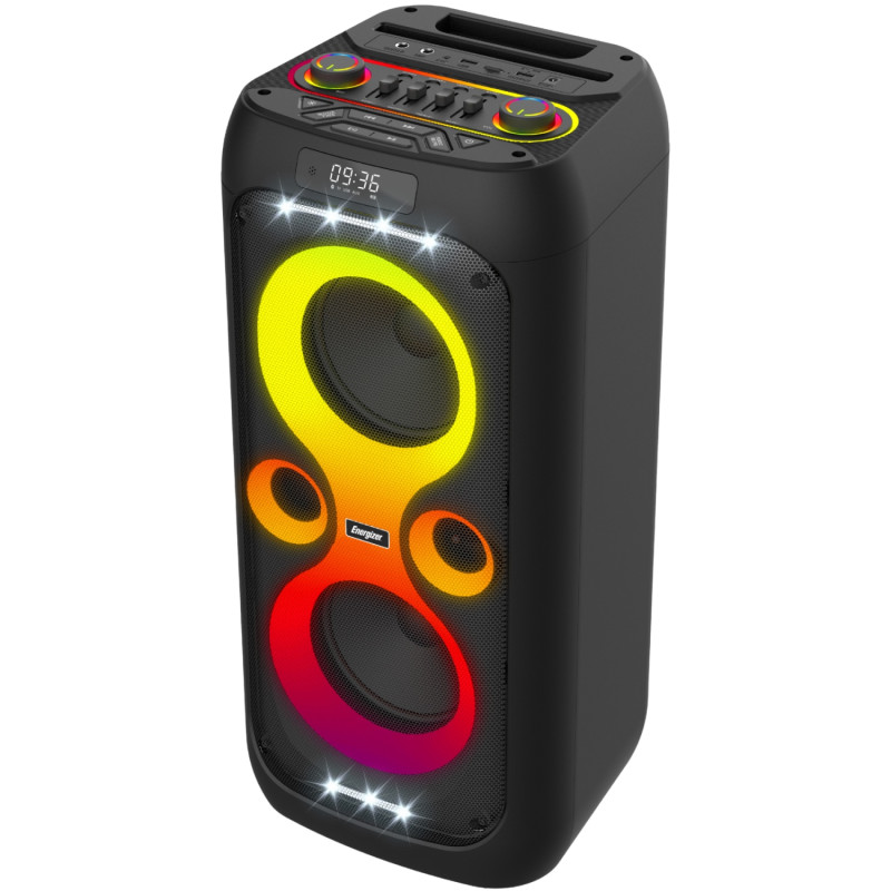 Акустична система 1.0 Energizer 50Вт Bluetooth 5.3/RMS/TF/USB/AUX/TWS/MIC, Dual 6.5” Drivers чорна