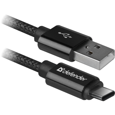 Кабель USB AM-Type-C M, 1.0 м, чорний, 09-03T PRO Defender
