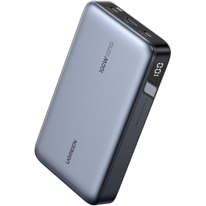 УМБ Ugreen 20000mAh 100W  PD,QC, USB-A, 2xUSB-С Grey (PB720)