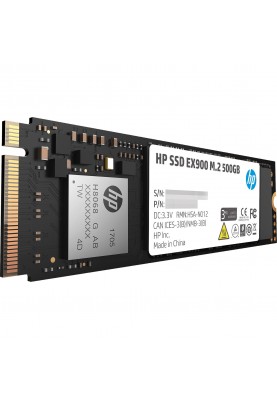 SSD 500GB HP EX900 M.2 2280 PCIe Gen3 x4 NVMe 1.3 3D NAND, Retail