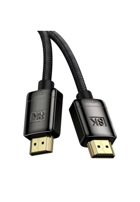 Кабель HDMI M-M, 2m, V2.1 8K,  High Definition Series (Zinc alloy) WKGQ000101 Baseus Чорний