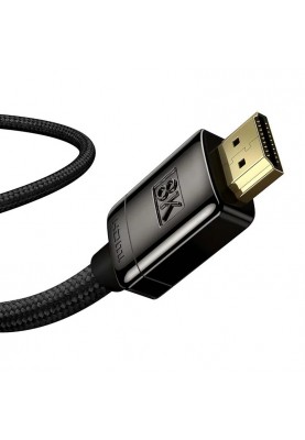 Кабель HDMI M-M, 2m, V2.1 8K,  High Definition Series (Zinc alloy) WKGQ000101 Baseus Чорний