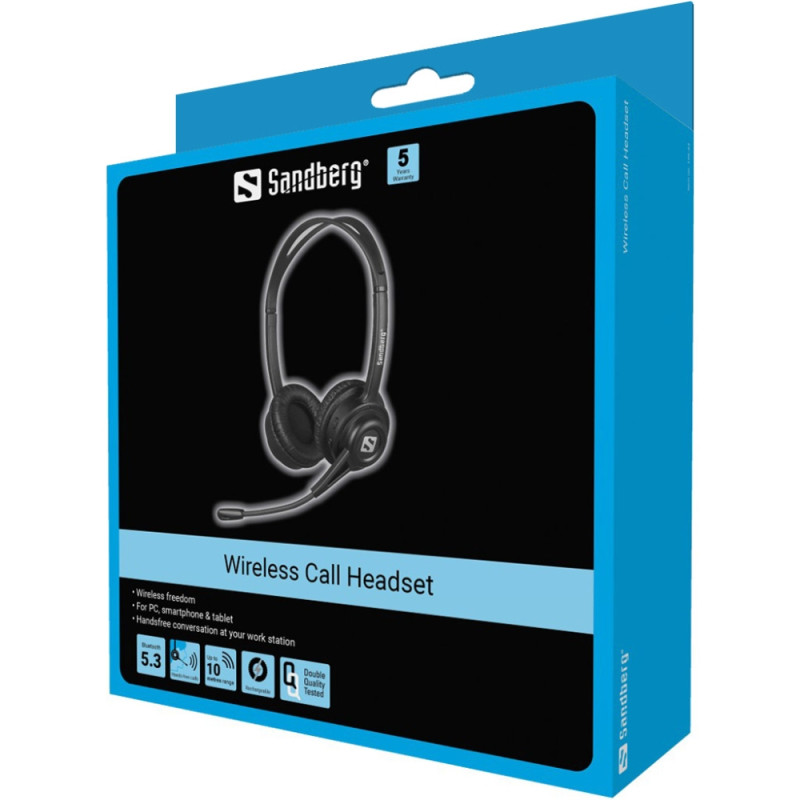 Гарнітура Sandberg Wireless Call Headset, Bluetooth, Black