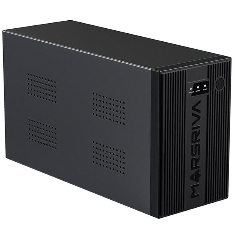 ДБЖ Marsriva MR-UF2000, 2000ВА/1200Вт, Line-Interactive, LED version, 2хSchuko, 2*12V/9Ah, metal