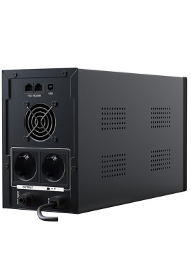 ДБЖ Marsriva MR-UF2000, 2000ВА/1200Вт, Line-Interactive, LED version, 2хSchuko, 2*12V/9Ah, metal