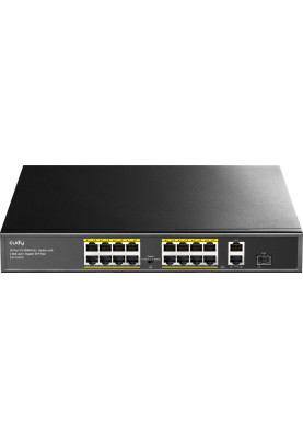 Комутатор Cudy FS1018PS1, 16 порт 10/100M PoE+ Switch with 2 Gigabit Uplink and 1 SFP Port  200W
