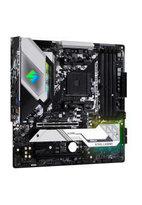 ASRock B550M STEEL LEGEND/REF (AM4/B550, 4*DDR4, 2xPCIex16, HDMI/DP, 6xSATAІІІ, 3xM.2,GLan,7.1c)