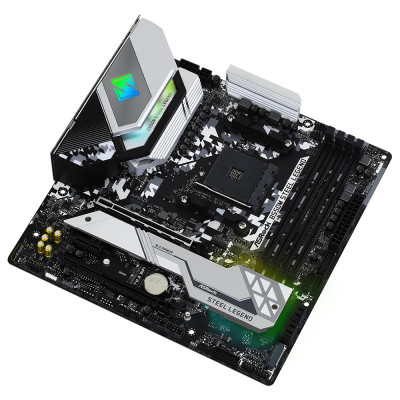 ASRock B550M STEEL LEGEND/REF (AM4/B550, 4*DDR4, 2xPCIex16, HDMI/DP, 6xSATAІІІ, 3xM.2,GLan,7.1c)