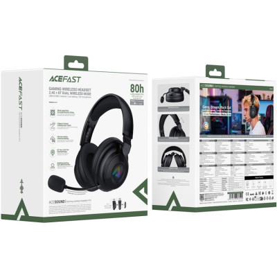 Гарнітура ігрова Acefast H15 Bluetooth+2,4G Black Гарнітура ігрова Acefast H15 Bluetooth+2,4G Black