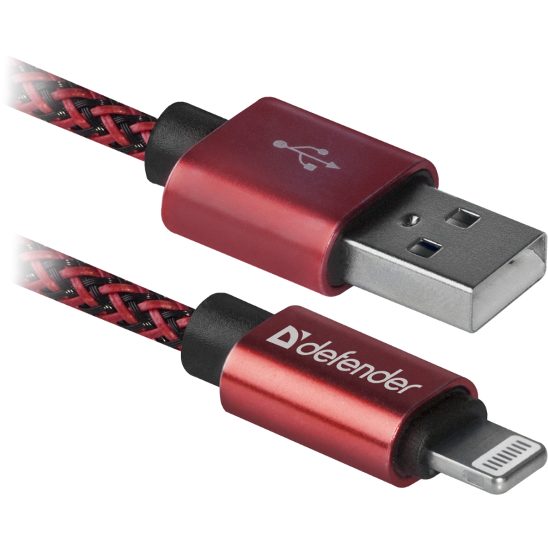 Кабель USB AM-Lightning M, 1.0 м, червоний, 01-03T PRO Defender