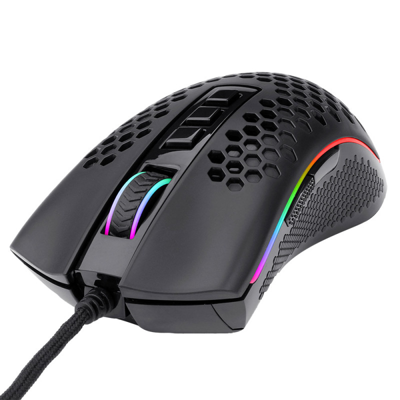 Мишка Redragon Storm M808 RGB Optical, ігрова, 12400dpi., 7кн., Ultralight чорна