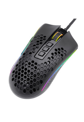 Мишка Redragon Storm M808 RGB Optical, ігрова, 12400dpi., 7кн., Ultralight чорна