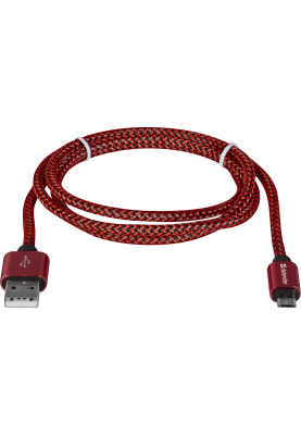 Кабель USB AM-micro BM, 1.0 м, червоний, 08-03T PRO Defender