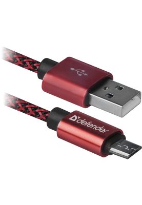Кабель USB AM-micro BM, 1.0 м, червоний, 08-03T PRO Defender