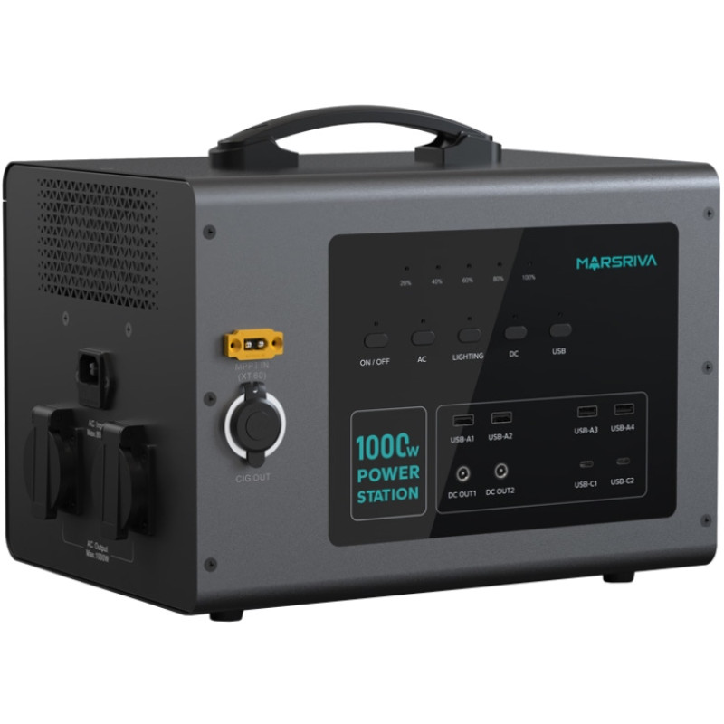 Зарядна станція Marsriva MP10 1000Вт (1008Вт/г) LiFePo4, PD 60Вт