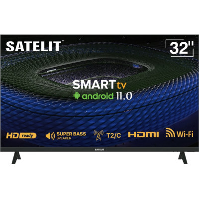 TV 32 Satelit 32H9150ST HD Ready/T2/Smart TV/Android 11/USB/Wi-Fi/Black
