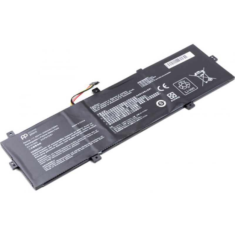 Акумулятор PowerPlant для ноутбуків ASUS Zenbook UX430U (C31N1620) 11.55V 3400mAh
