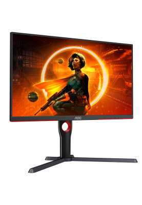TFT 27" AOC Q27G3XMN/BK, MiniLED QHD IPS, 180Hz, 1ms, 2xHDMI, DP, HAS, Pivot, чорно-червоний