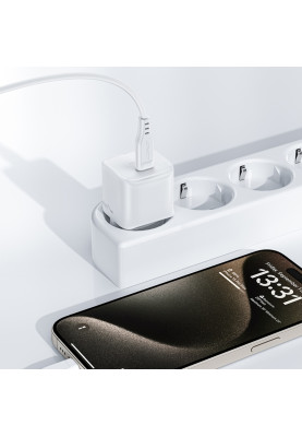 Зарядний пристрій USB-C 20W Gan A73 mini + USB-C cable Fast Charger White Acefast