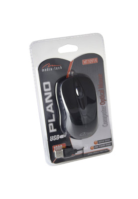 Мишка  Media-Tech  Plano, 3кн., 800dpi, чорна