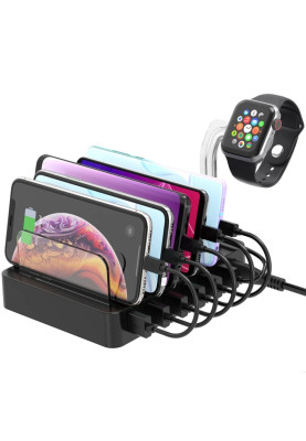 Зарядний пристрій 6xUSB 68W Charing Station (6хUSB-A) 2xMicroUSB,2xLighting,2xUCB-C Choetech