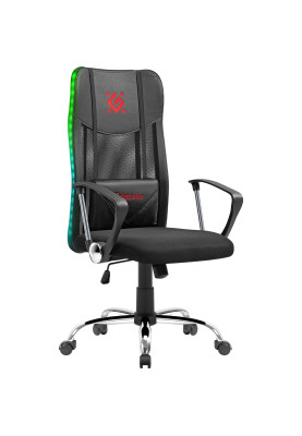 Крісло ігрове Defender Totem поліуретан 50мм,сітка, RGB, Black